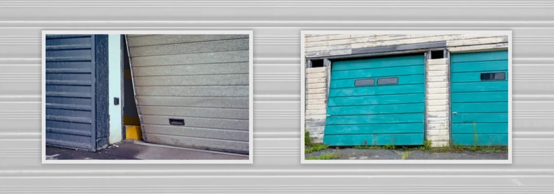 Crooked Aluminum Garage Door Repair in The Villages, Florida